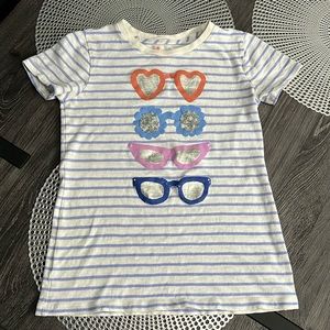 Jcrew Crewcuts Girl’s Sunglasses Short Sleeve Shirt-XL (12/14)